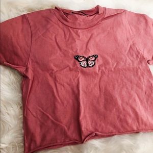 Brandy melville butterfly shirt